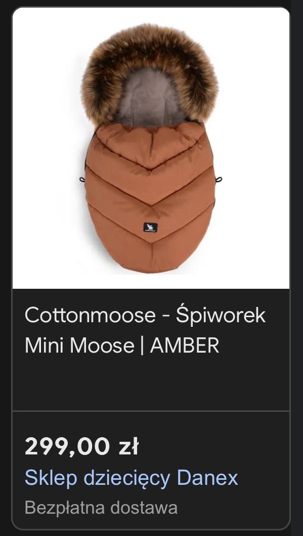 Śpiworek do wózka  Baby Moose Cotton Minimoose Amber