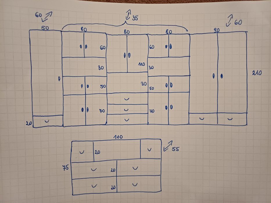 Zestaw mebli stolarz + komoda