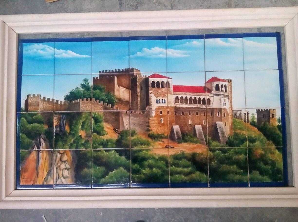 Arte em azulejos com 105X60 cm 100% pintados à mão