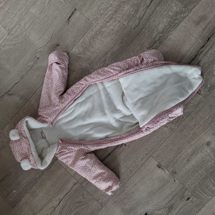 Kombinezon zimowy ocieplony H&M 68 stan idealny Newbie kwiaty