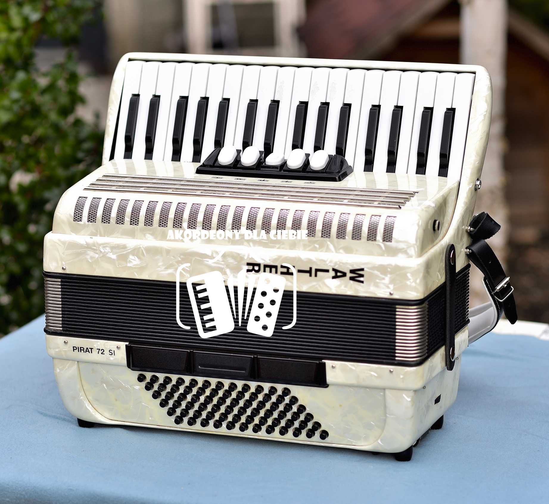 Akordeon Walther Pirat 72 SI . 3 chóry 72 basy