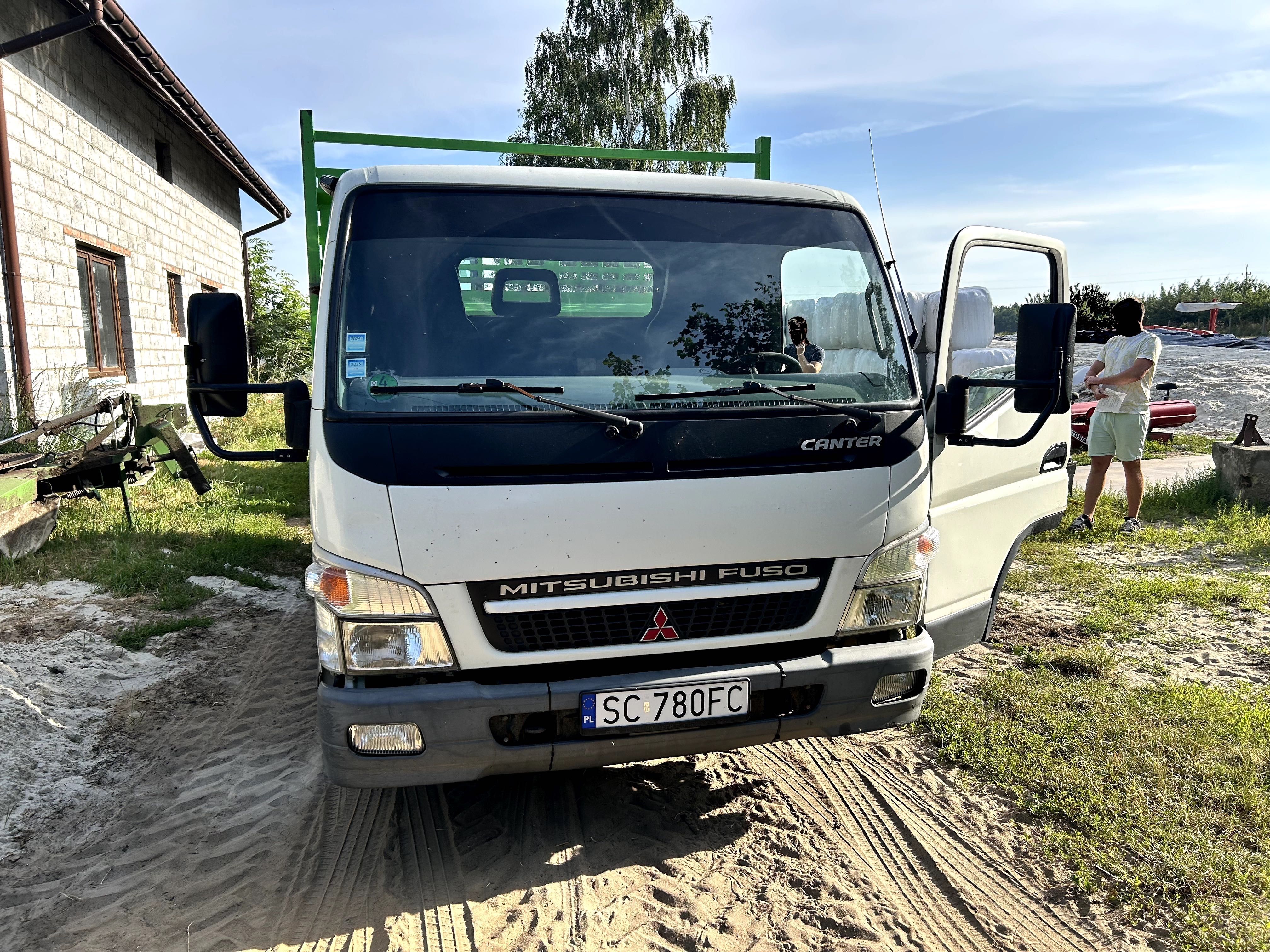 Wynajem Wywrotka Mitsubishi Canter Kiper kat.B do 3,5T Hak