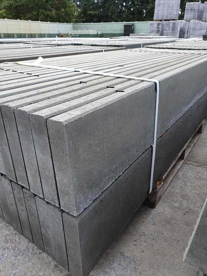 Podmurówka betonowa zbrojona; łącznik betonowy; wibroprasa