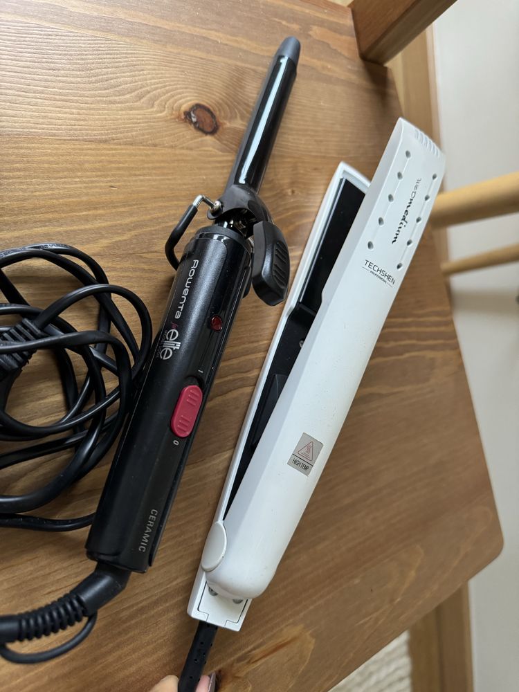 Modelador ROWENTA Curling Tong Basic + Techshen Prancha Média