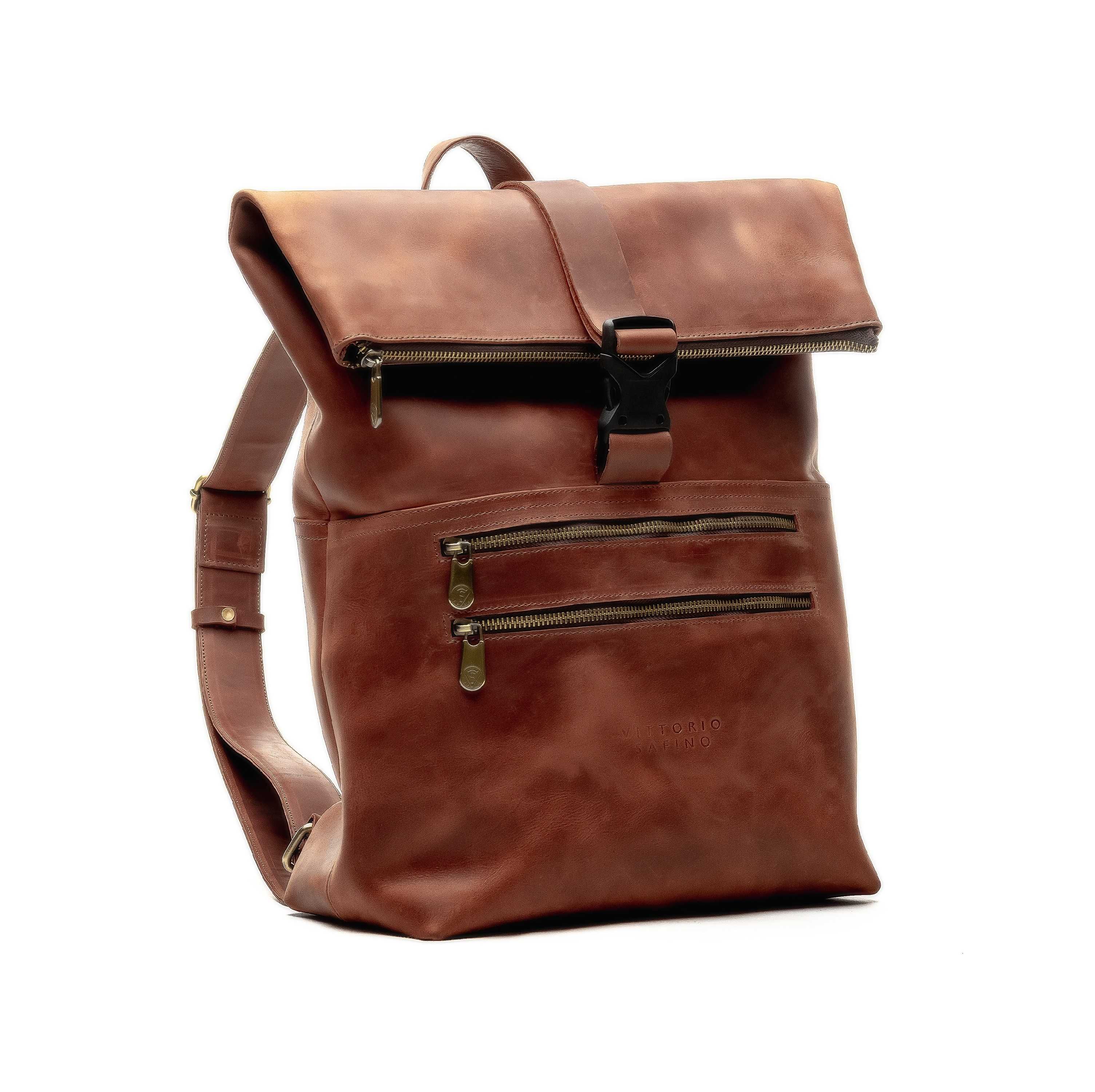 Кожаный городской рюкзак / Рюкзак для ноутбука VS056