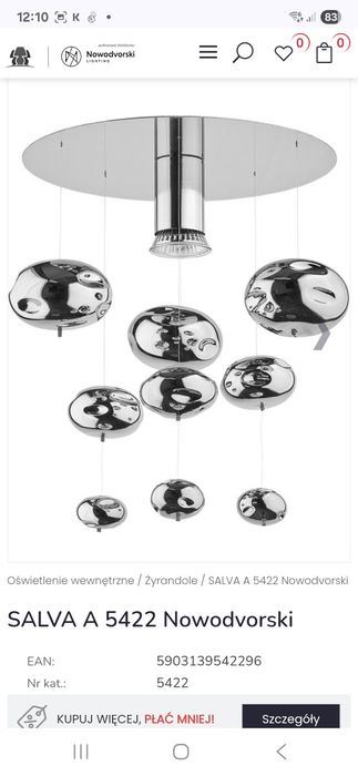 Żyrandol SALVA A Nowodvorski