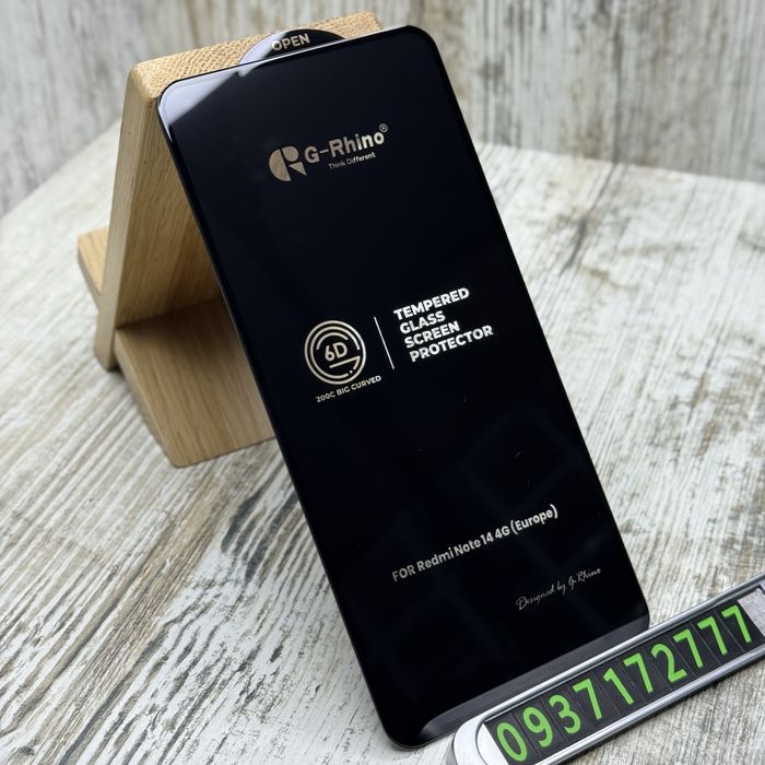 Преміальне захисне скло G-Rhino 6D на Xiaomi Redmi Note 14 4G Стекло