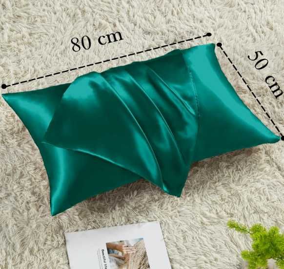 Poszewki satynowe na poduszki 50x80 cm z zamknięciem kopertowym 2 szt