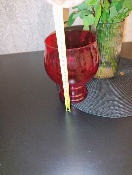 Wazon szklany czerwony