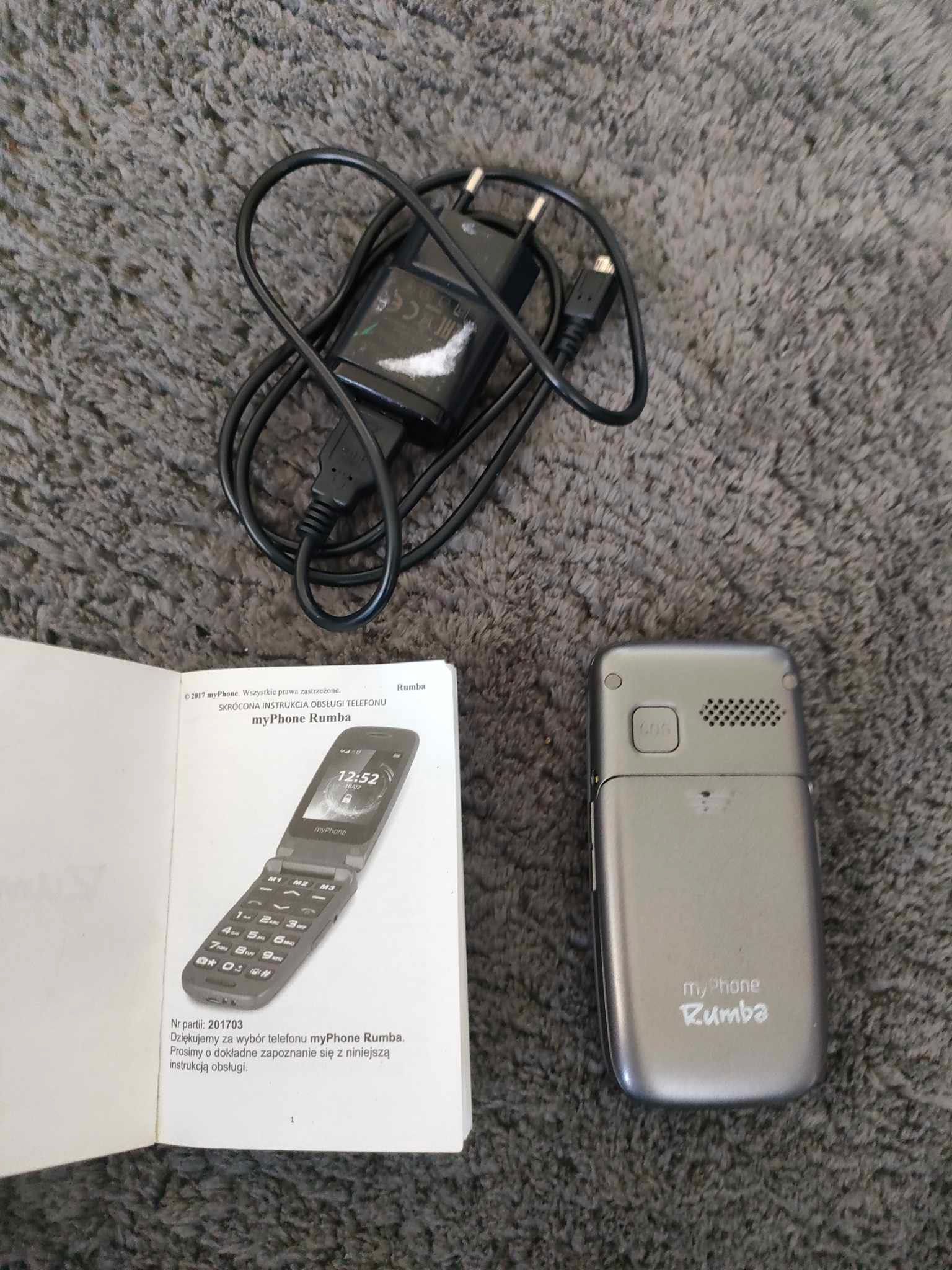 Telefon dla seniora - myPhone Rumba 1 - srebny