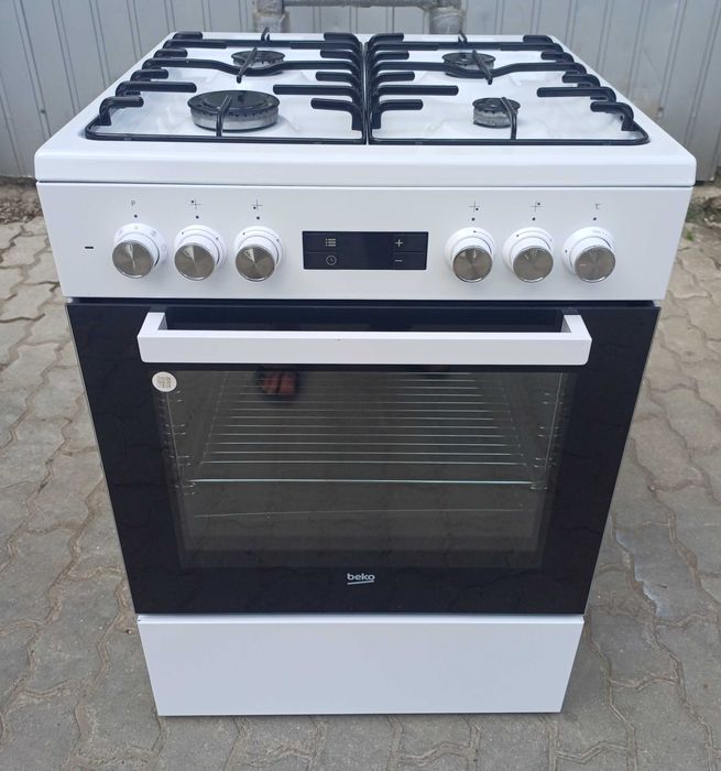 Комбінована газова плита 60 см Беко Beko FSM 62320 DWS біла 2023 рік