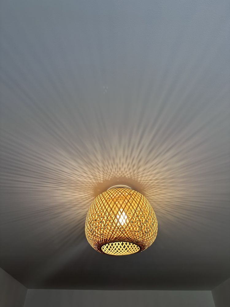 Lampa sufitowa Vanilla bambus E27 Inspire
