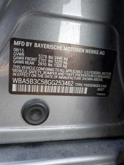 2016 BMW 535 Xі F10