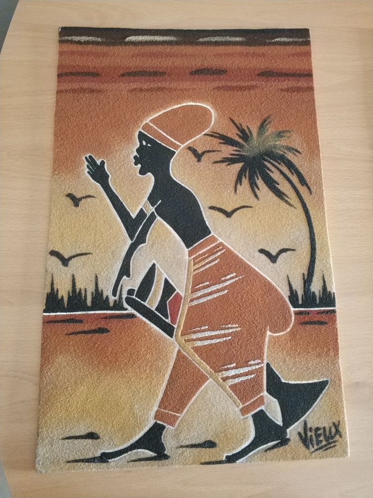 Quadros Areia motivos africanos