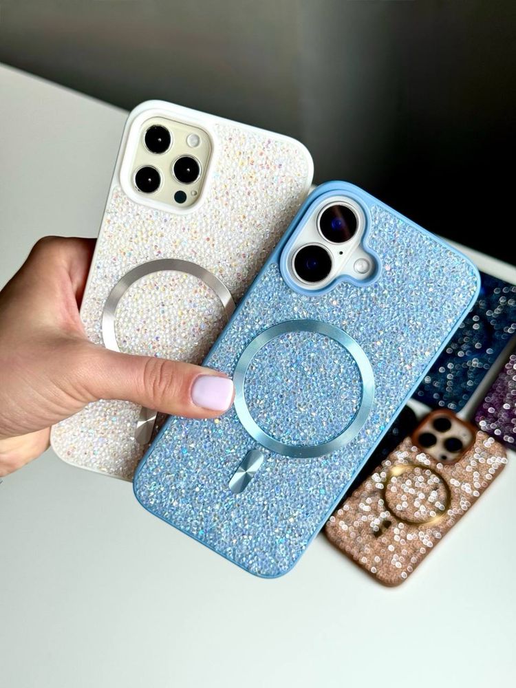 Чохол Swarovski на iphone 11/12/13/14/15/16 pro max MagSafe