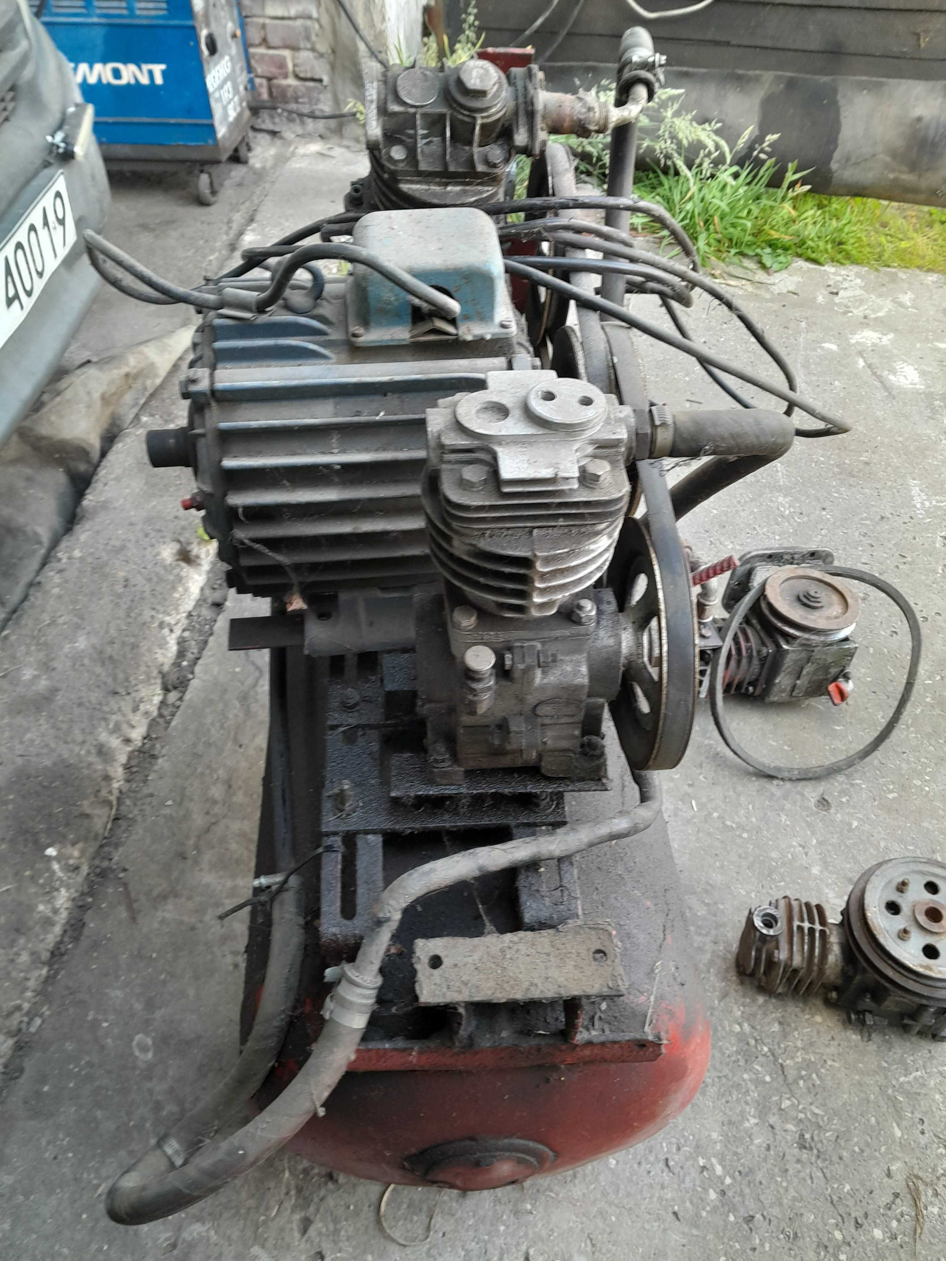 Kompresor 120l,silnik 3.5KW,Butla kolejowa 120l i dwie sprężarki.