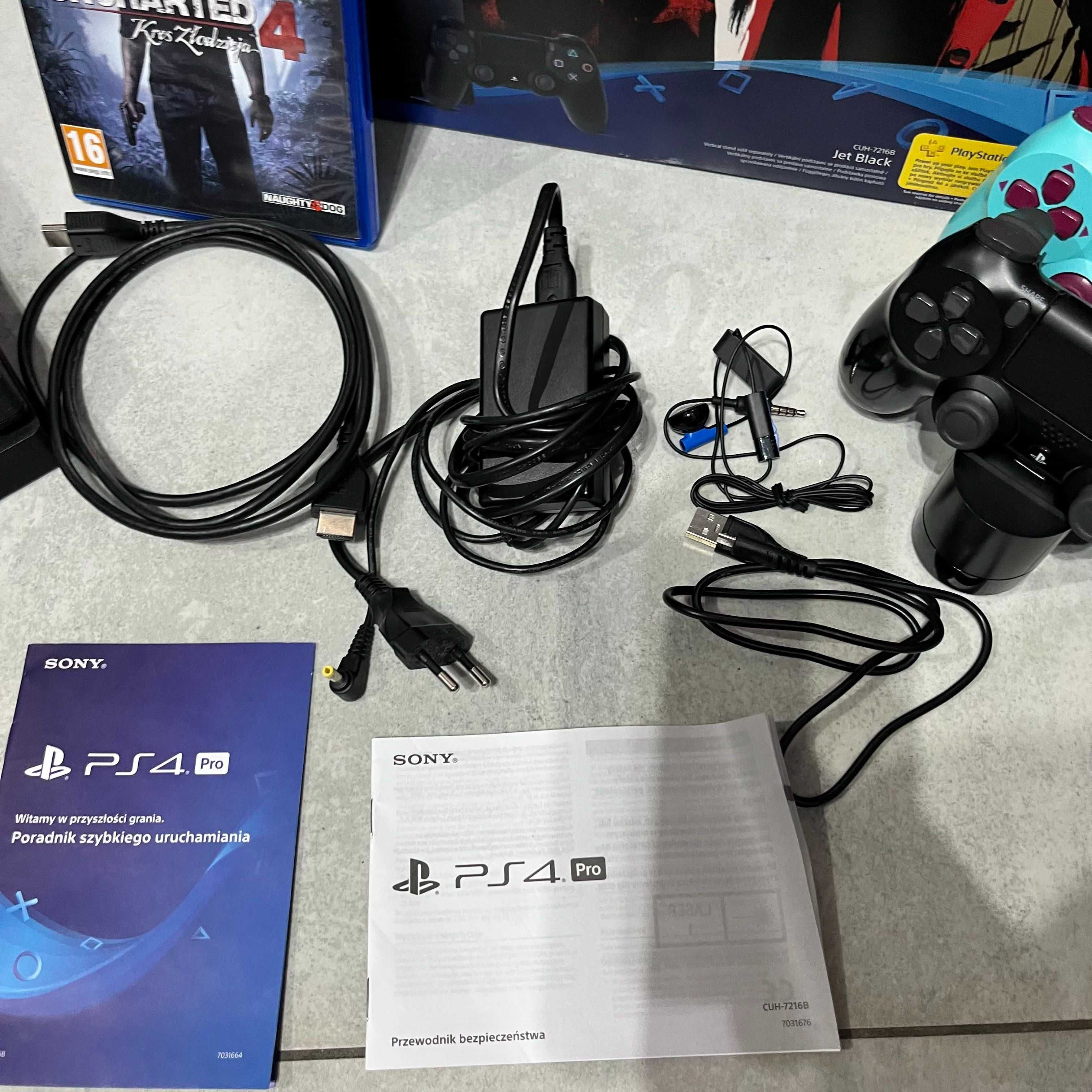 Konsola Playstation 4 Pro | Sprawna | 1T | Gra | 2 Pady |
