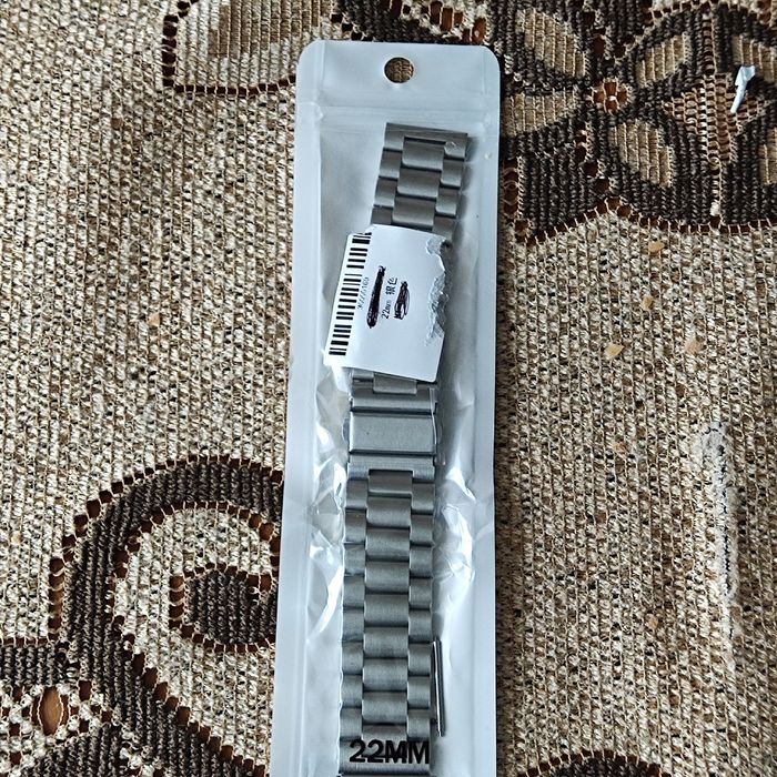 Zegarek męski. Bransoleta.  22 mm. Kolor srebrny