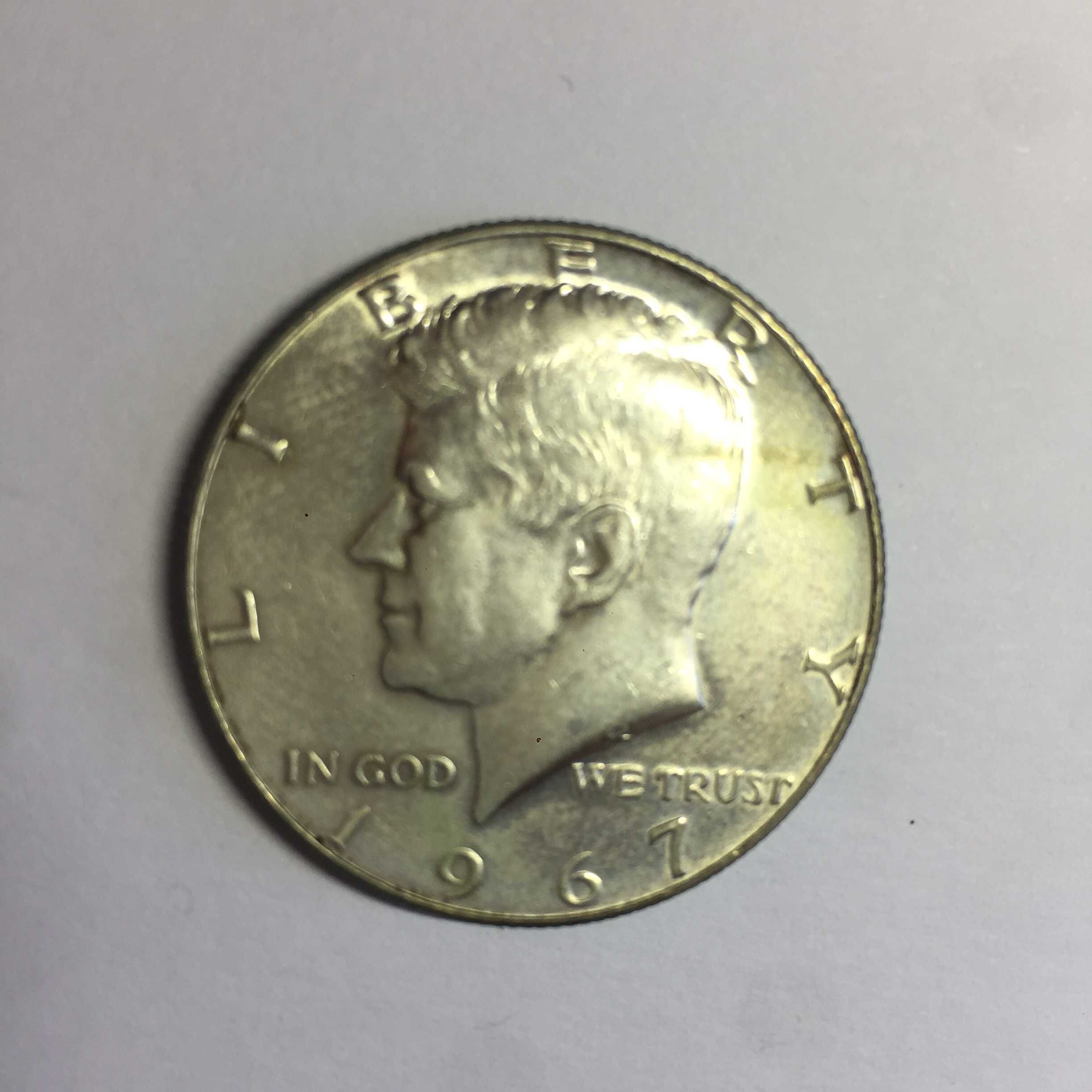 half dollar kennedy liberty silver 1967 reverse odwrotka