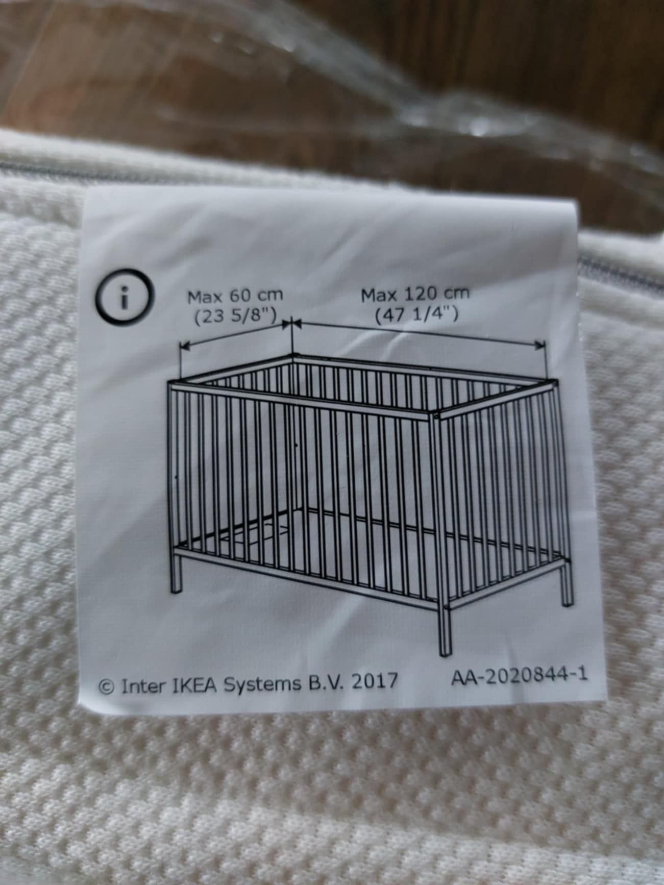 Materac łóżeczko dla dzieci 120 x 60 Ikea