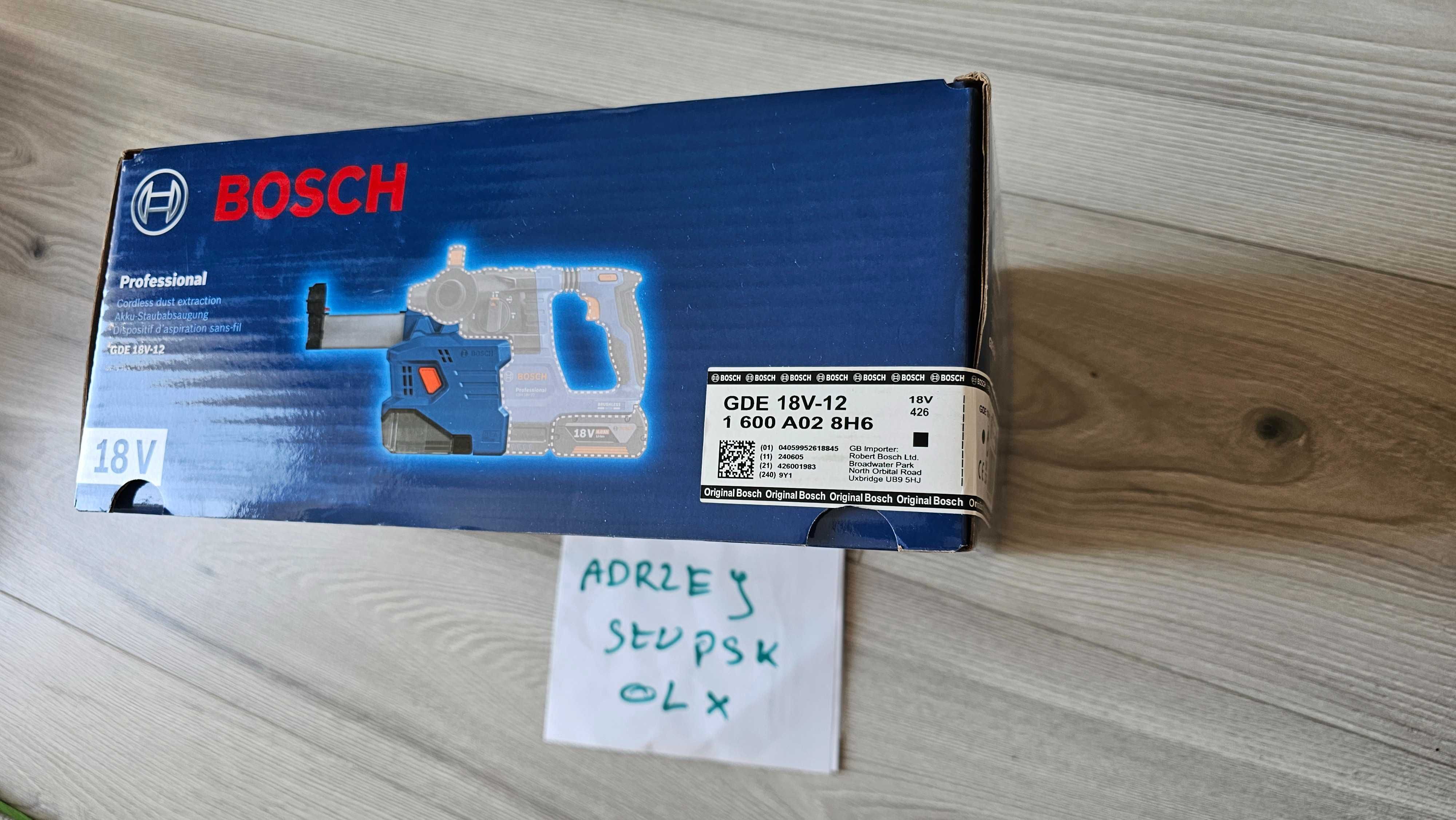 Nowy BOSCH GDE 18V-12 PROFESSIONAL system odsysania zaplombowany