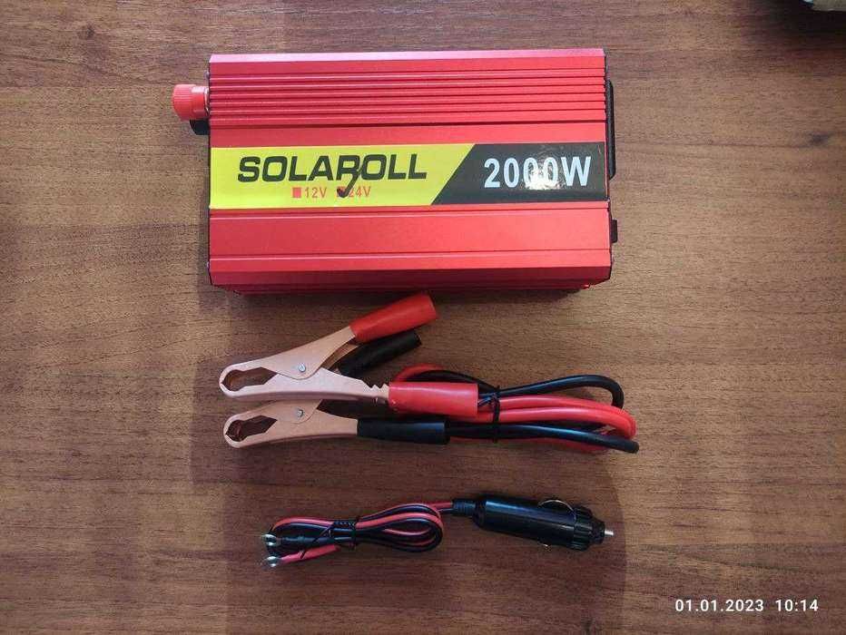 Інвертор перетворювач напруги Solaroll DC 24 - 220 V - 2000W