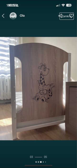 Sprzedam łóżeczko dziecięce z szufladą