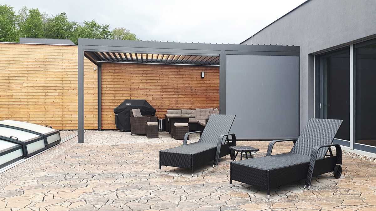 Pergola na taras z lamelami 4x3m. JEDYNA TAKA PERGOLA NA RYNKU!