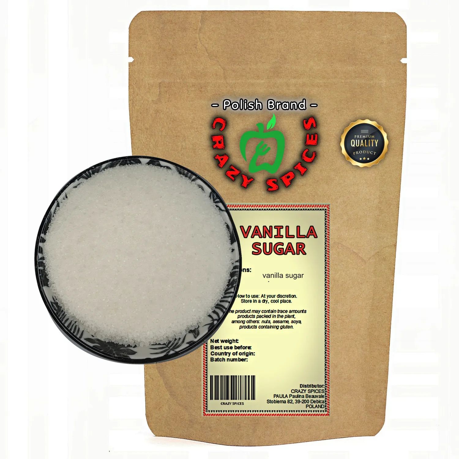 Cukier Wanilinowy 1kg – CrazySpices Twój Klucz do Idealnych Wypieków
