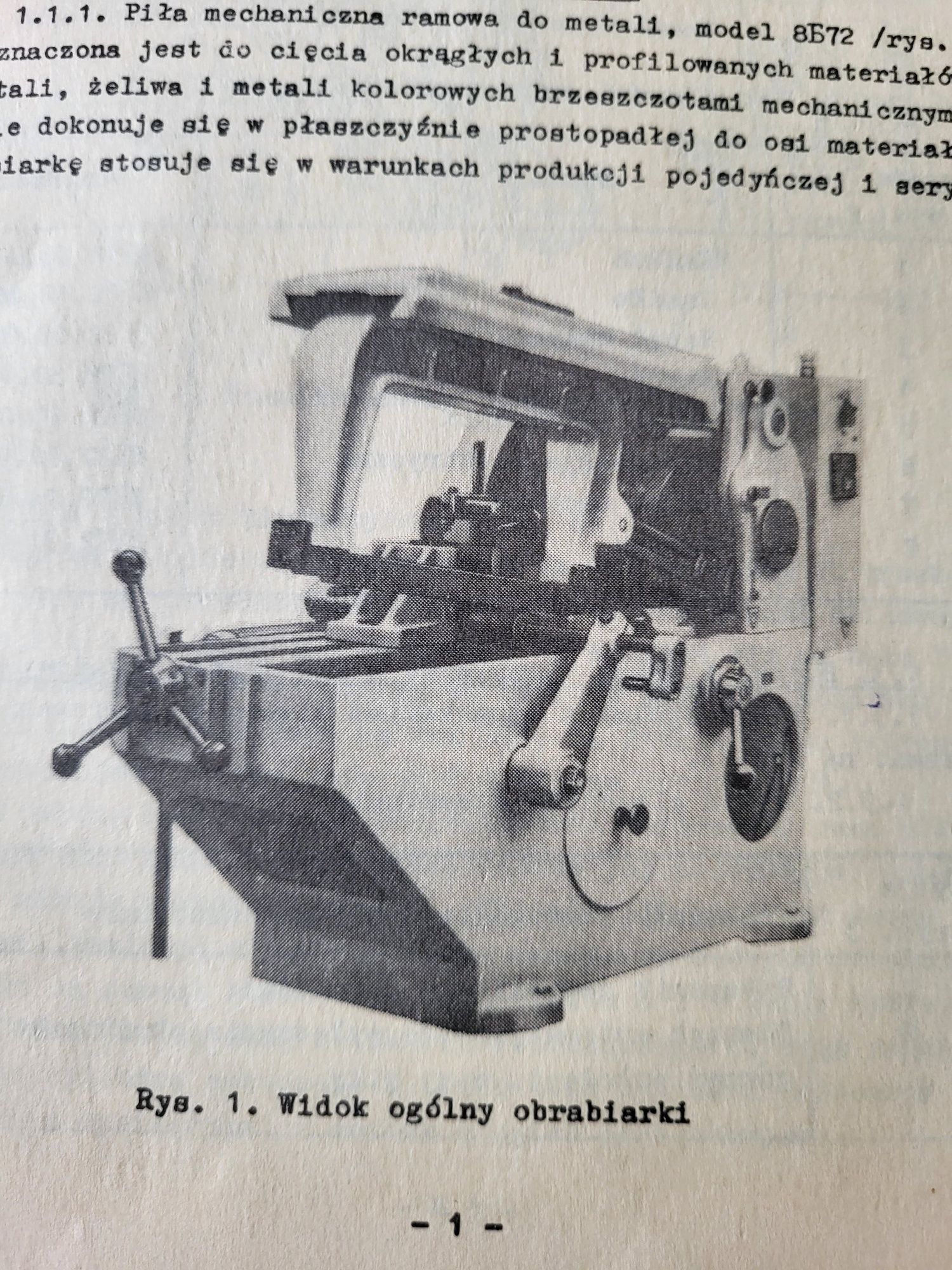 Piła mechaniczna ramowa 8b72 - instrukcja eksploatacji