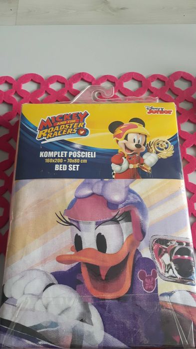 Zestaw pościeli nowej Disney: poszewka 160x200cm, poszewka 70x80cm.