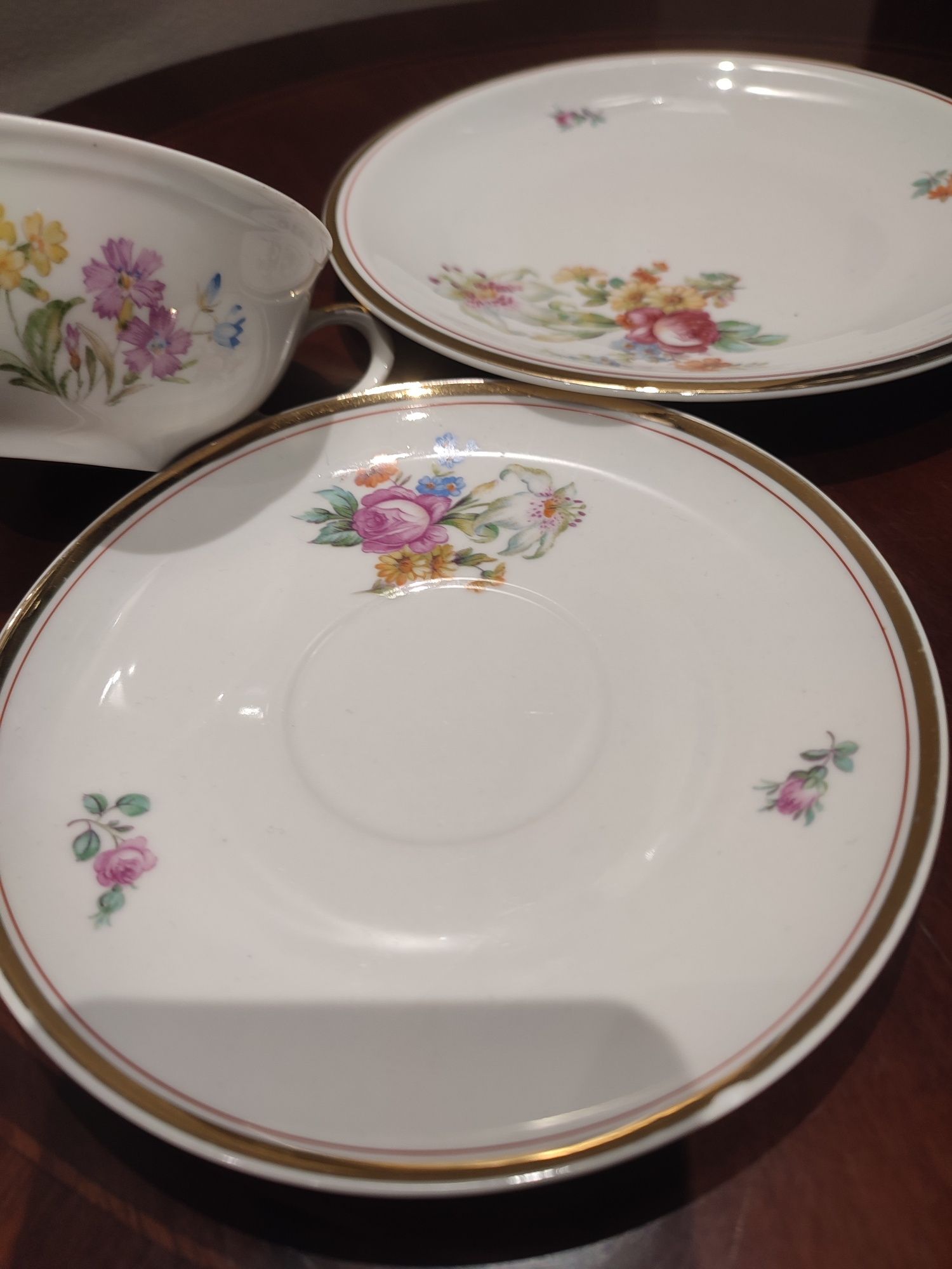 Śliczne stare trio porcelana Kahla