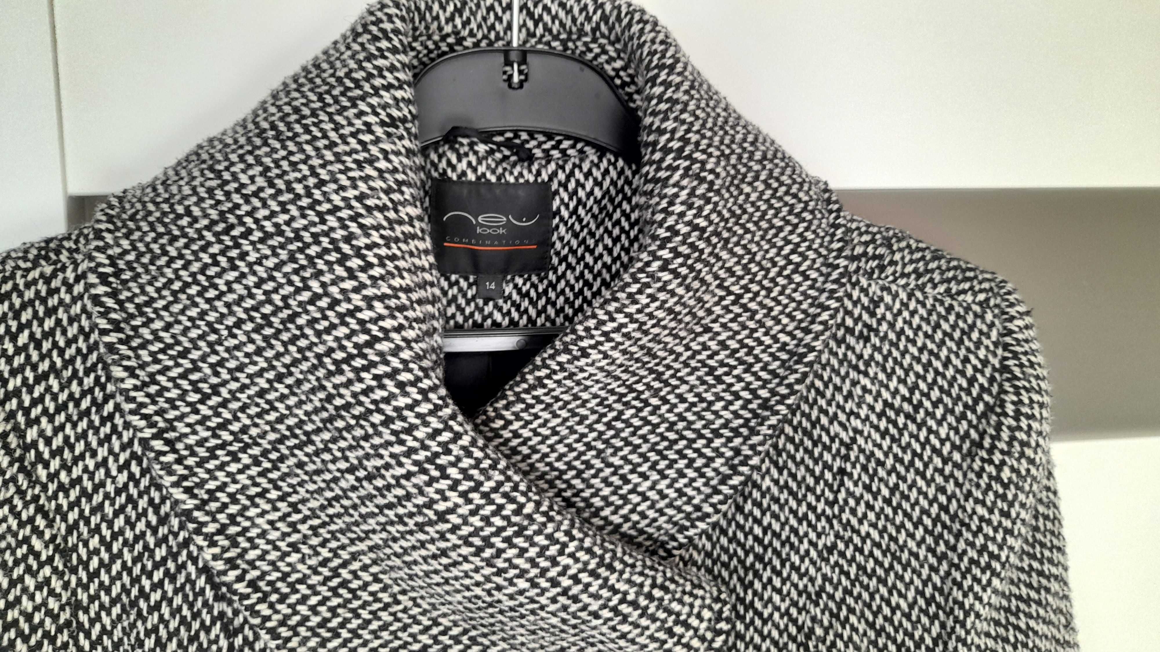 Płaszcz w jodełkę / 45% wełna - New Look