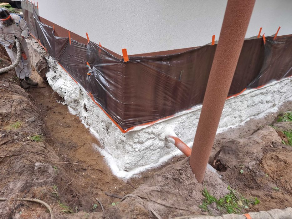 Drenaż , odwodnienie, ocieplanie fundamentów, studnia chłonna, drenaże