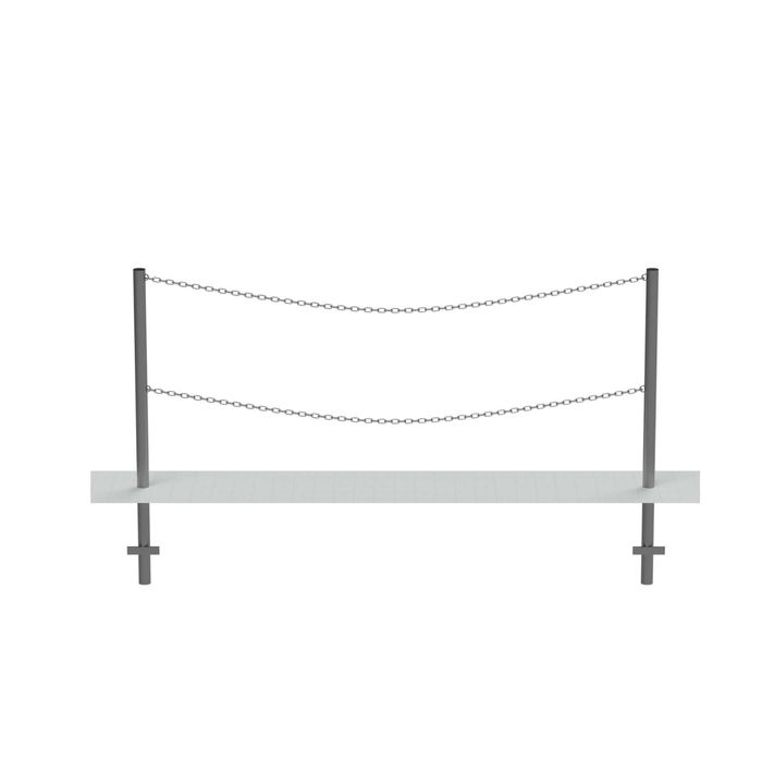 Barierka łańcuchowa U12B FI 48,3 x 2500 mm BHP