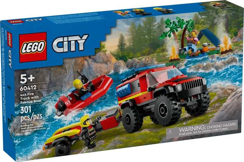 Lego city 60412 4x4 Fire Truck with Rescue Boat