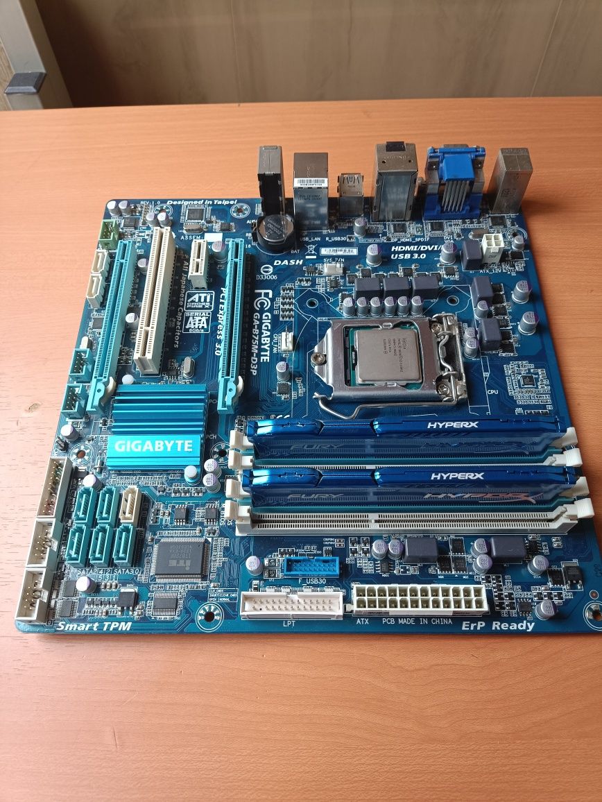 Комплект socket 1155 +проц 1230v2(3.3-3.7ghz) +16gb dd3 1600mhz ,2x8