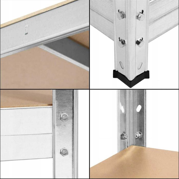 Regał metalowy do przechowywania, warsztatu, garażu z półkami