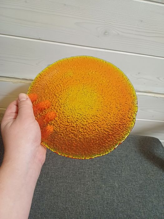 Talerz Sahara huta szkła Ząbkowice