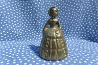 Статуетка Колокольчик Дзвіночок Дама в сукні бронза