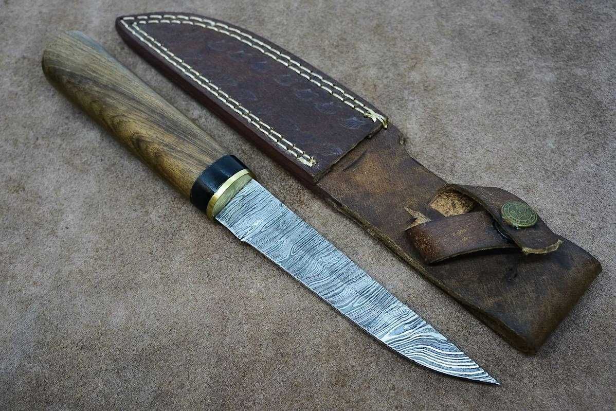 Owniknives duży nóż TANTO myśliwski z Damastu damast 6549