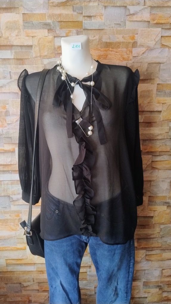 Elegancka koszula mgiełka rozmiar L . Zara . Rękaw 3/4