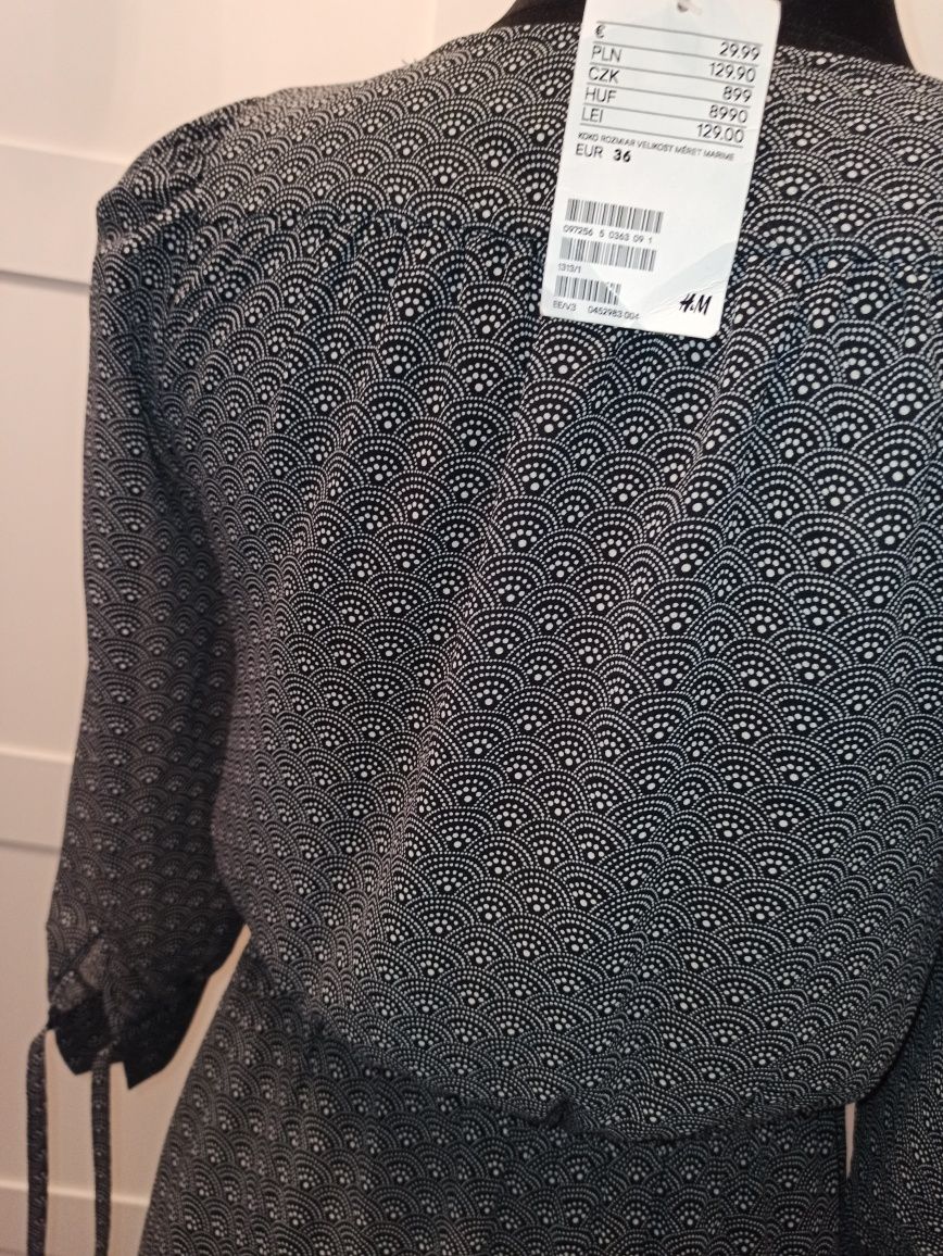 H&M śliczna kobieca sukienka w delikatny wzorek