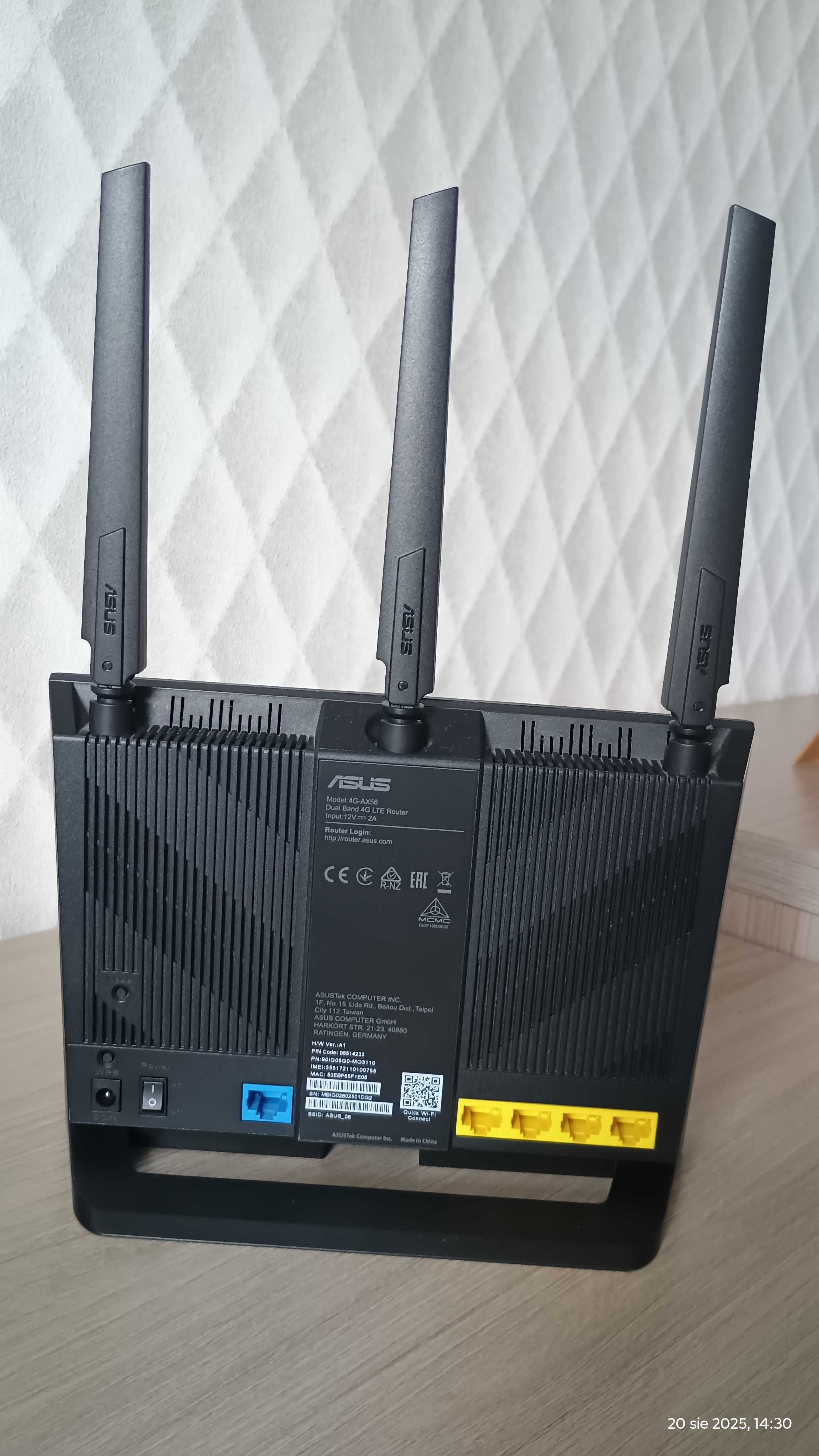 ASUS 4G-AX56 dual band 4G LTE ROUTER