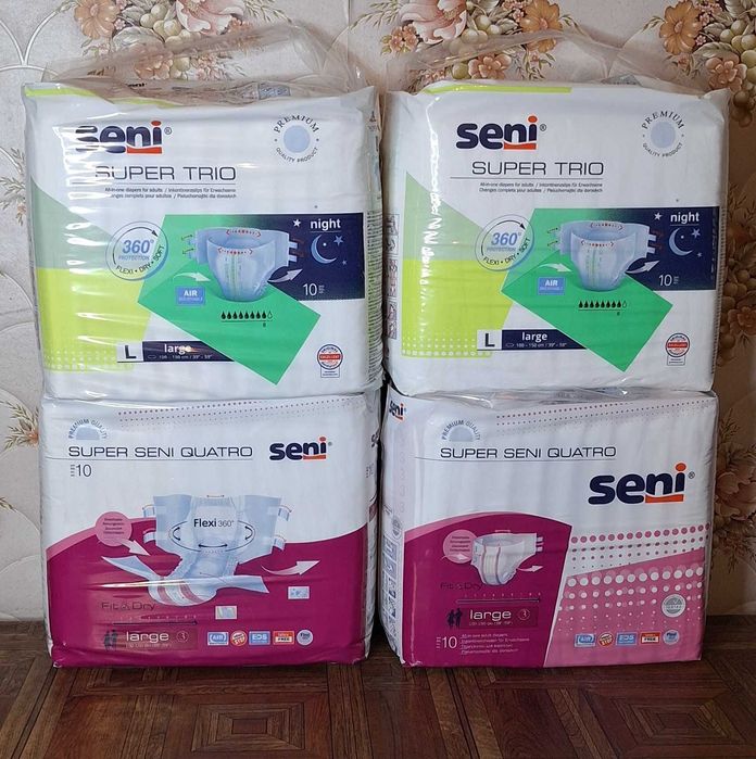 Pieluchomajtki Seni Super Trio Quatro L pieluchy dla dorosłych 40 szt