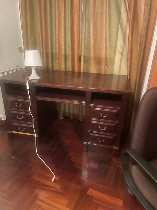 Secretaria e cadeira madeira maciça