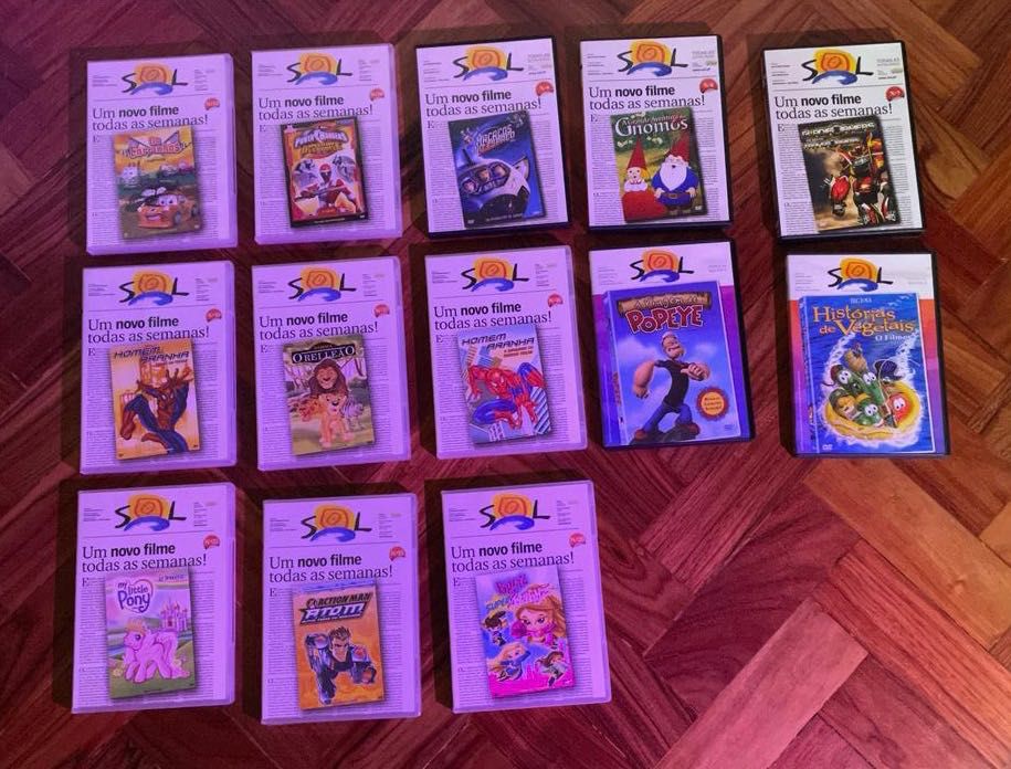 DVDs infantil / juvenil (70 ou packs de 10)