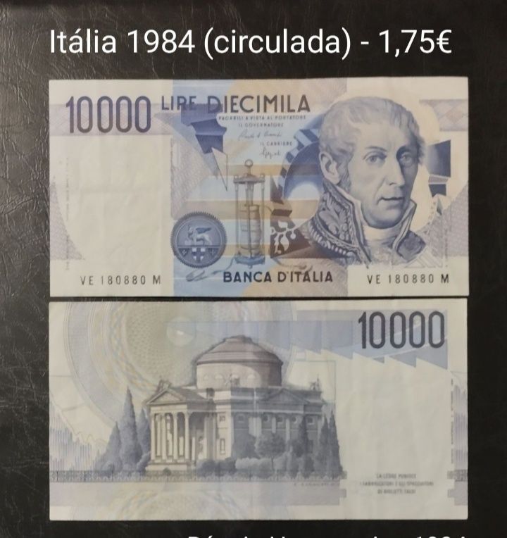 Notas estrangeiras, Europa