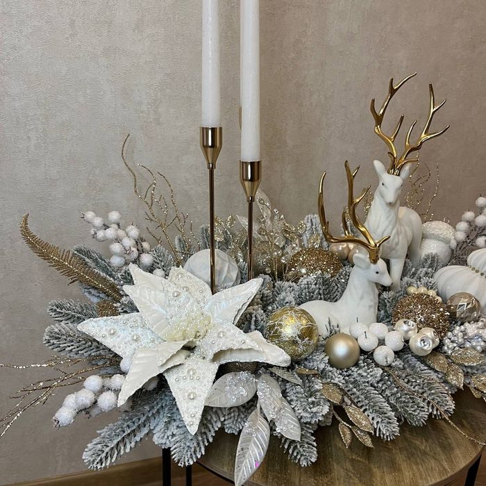 Новорічний декор Новорічна композиція Різдвяний підсвічник