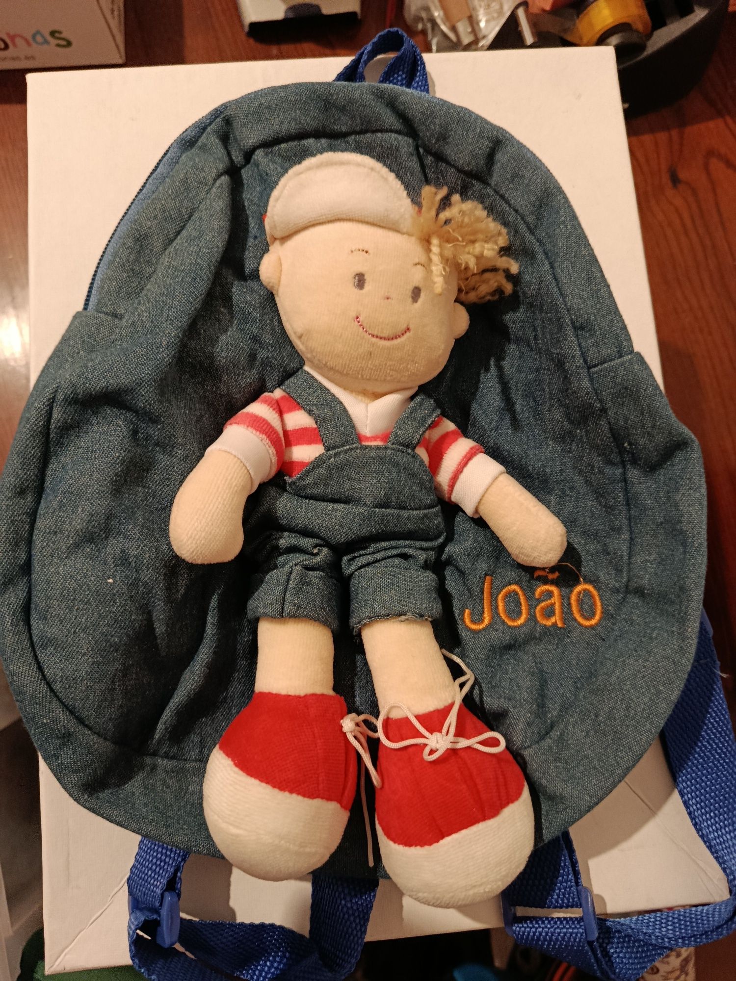 Mochila bebé / rapaz personalizada "João"